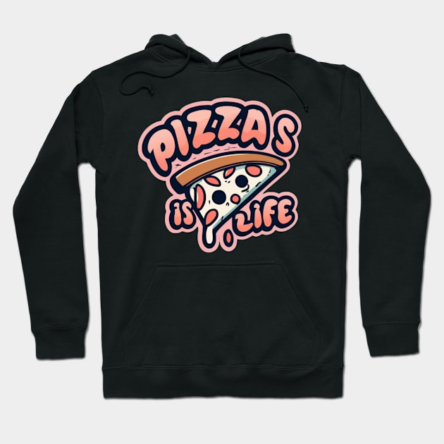 Pizza is Life Hoodie by Ruru Project Studio